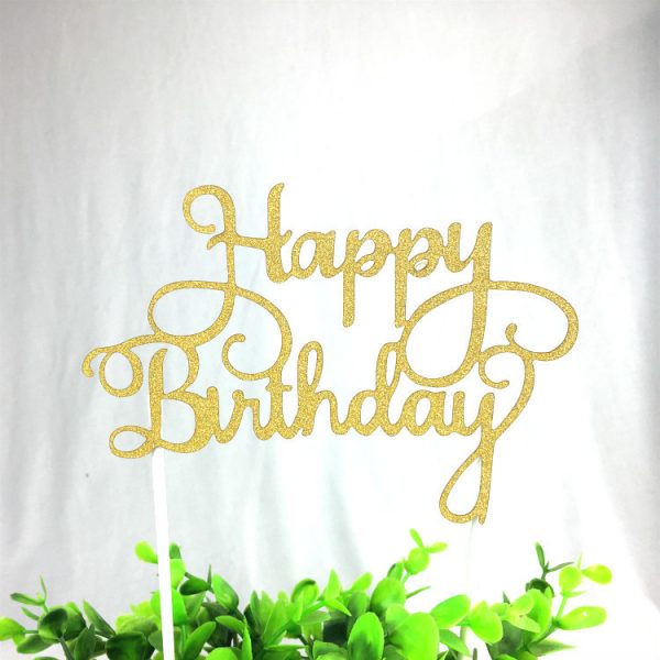 Happy Birthday taart topper happy-birthday-taart-topper-goud-letters