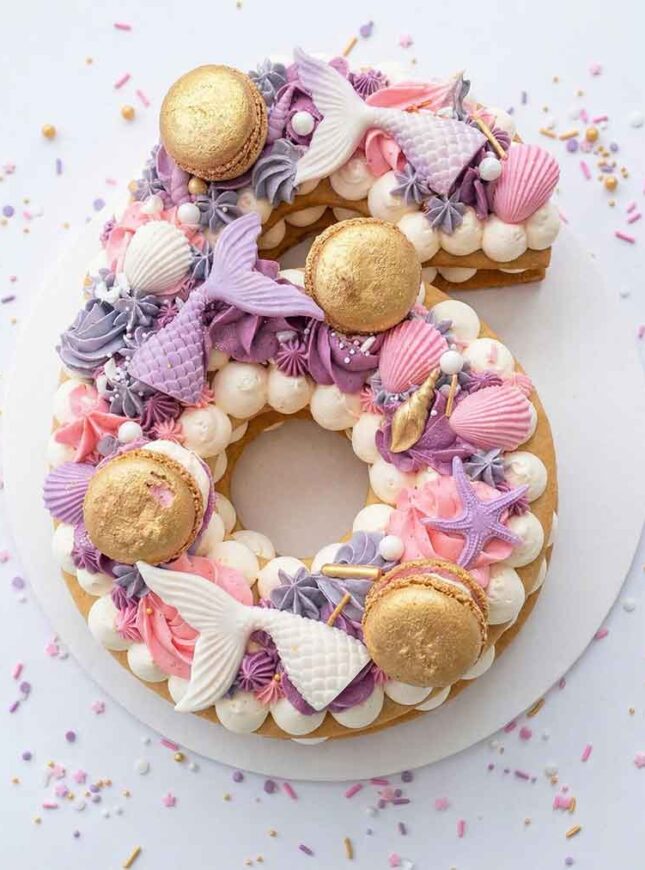 Cijfer-cookie-cake-mermaid Cijfer cookie cake mermaid
