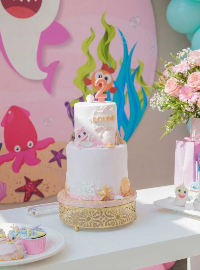 Babyshark-pink-girls-cake Babyshark pink girls cake