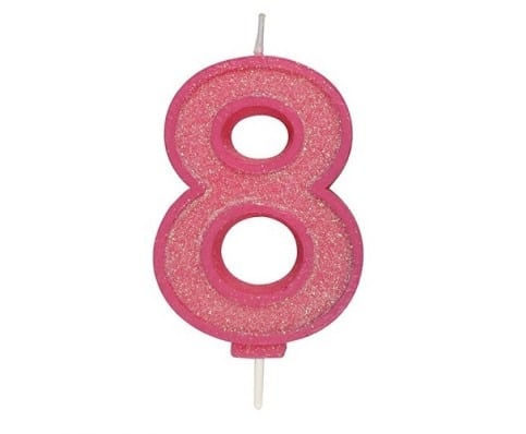 Culpitt Cijferkaars #8 Roze met Glitter Culpitt Cijferkaars #8 Roze met Glitter