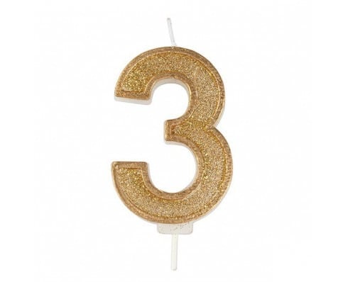 Culpitt Cijferkaars #3 Goud met Glitter Culpitt Cijferkaars #3 Goud met Glitter
