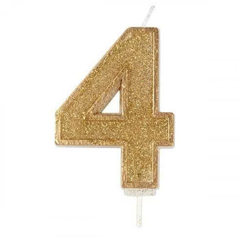 Culpitt Cijferkaars #4 Goud met Glitter Culpitt Cijferkaars #4 Goud met Glitter