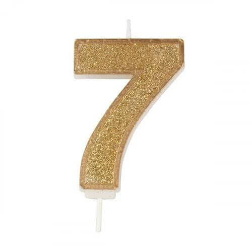 Culpitt Cijferkaars #7 Goud met Glitter Culpitt Cijferkaars #7 Goud met Glitter