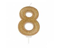 Culpitt Cijferkaars #8 Goud met Glitter Culpitt Cijferkaars #8 Goud met Glitter
