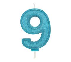 Culpitt Cijferkaars #9 Blauw met Glitter Culpitt Cijferkaars #9 Blauw met Glitter