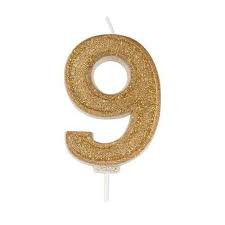 Culpitt Cijferkaars #9 Goud met Glitter Culpitt Cijferkaars #9 Goud met Glitter