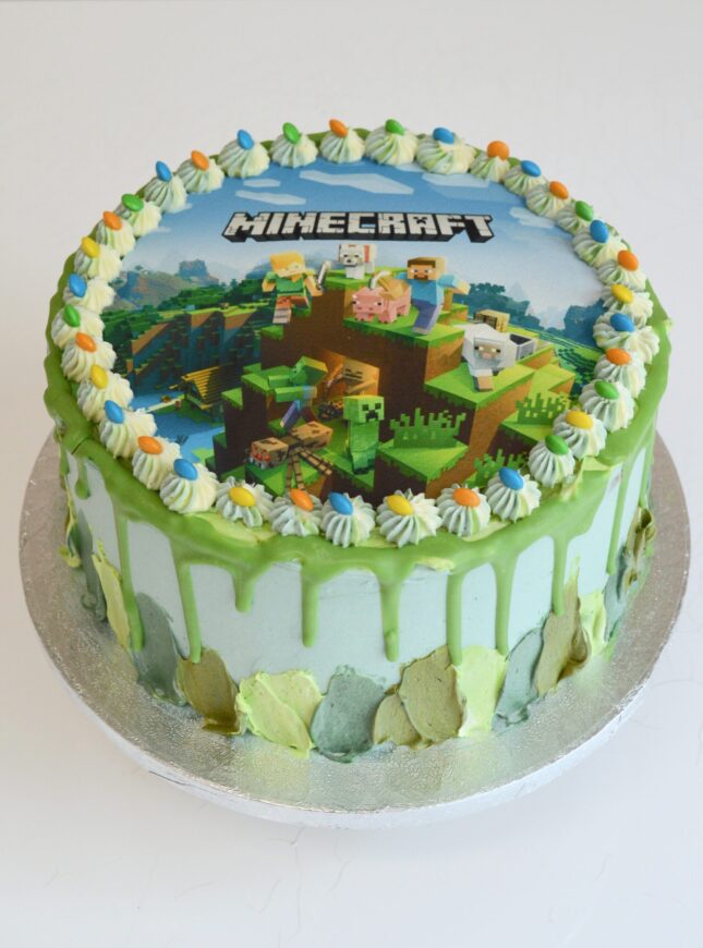 minecraft-taart-2D-kindertaart minecraft-taart-2D-kindertaart
